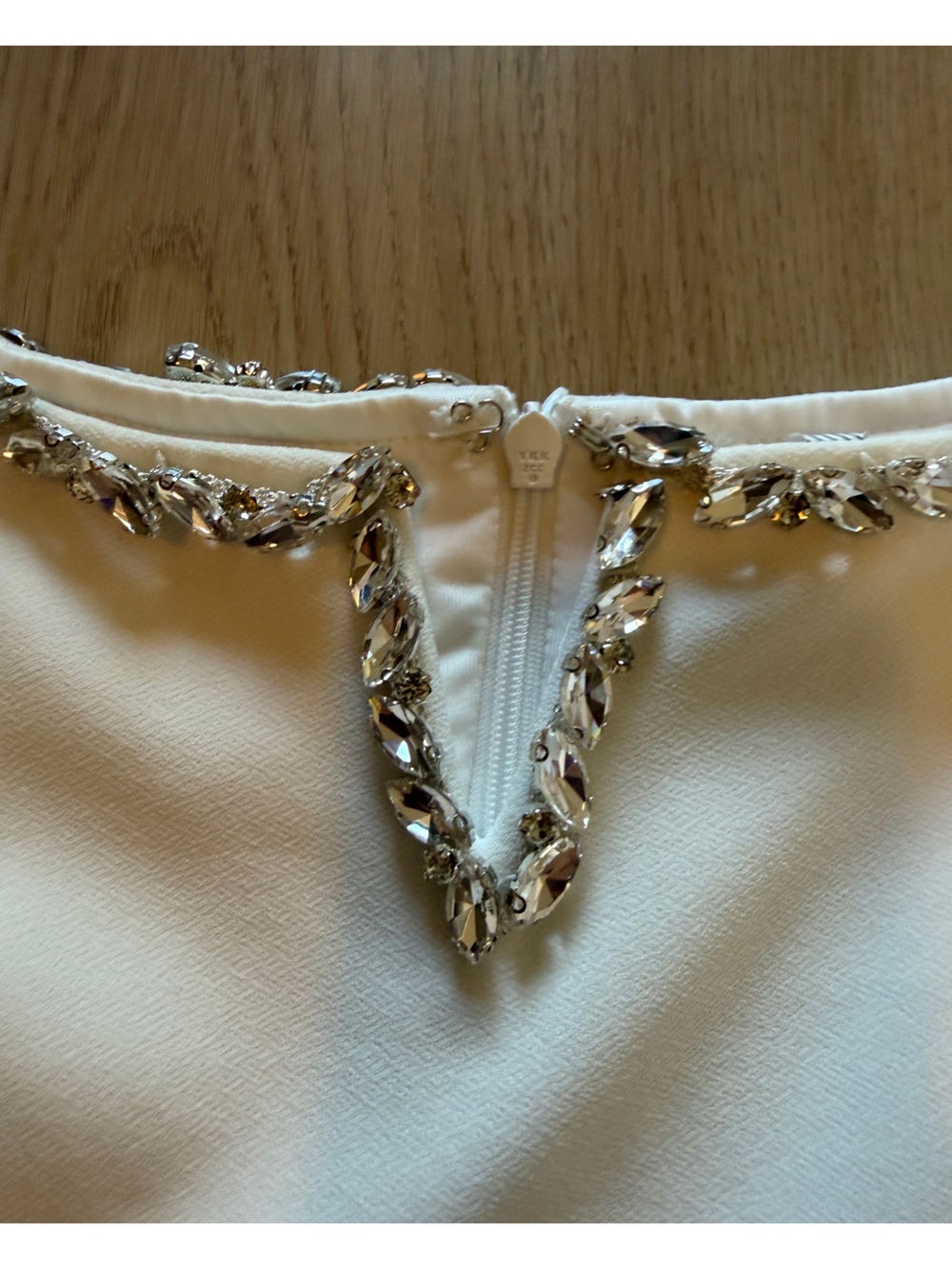 Hello Molly White Dress with Crystal Trim - Picture 3 of 5